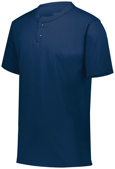 Augusta Sportswear Youth 2-Button Baseball Jersey (644-C), Color 'Navy'