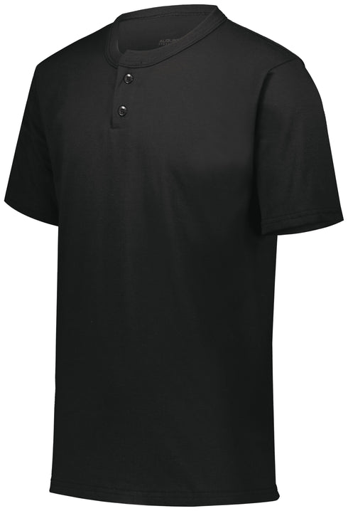Augusta Sportswear Youth 2-Button Baseball Jersey (644-C), Color 'Black'