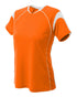 A4 Womens Color Blocked Pullover Top (NW3260), Color 'Orange/White'