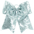 Augusta Sportswear Sequin Cheer Hair Bow (6702), Color 'Silver Grey'