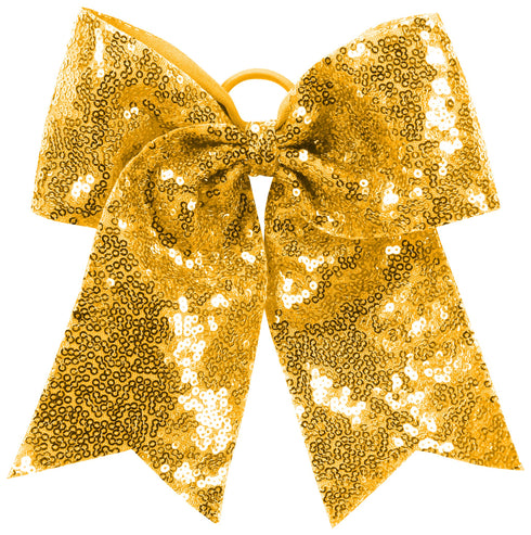 Augusta Sportswear Sequin Cheer Hair Bow (6702), Color 'Gold'