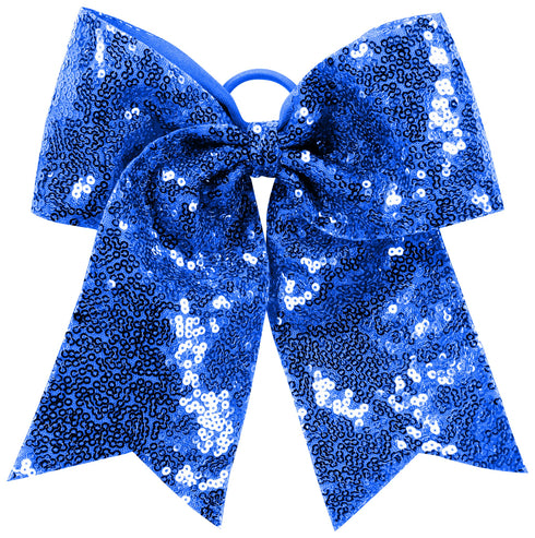 Augusta Sportswear Sequin Cheer Hair Bow (6702), Color 'Royal'