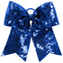 Augusta Sportswear Sequin Cheer Hair Bow (6702), Color 'Navy'
