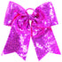 Augusta Sportswear Sequin Cheer Hair Bow (6702), Color 'Power Pink'