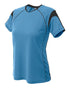 A4 Womens Color Blocked Pullover Top (NW3260), Color 'Light Blue/Black'