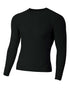 A4 Youth Long Sleeve Compression Crew (NB3133), Color 'Black'