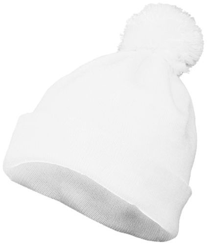 Augusta Sportswear Pom Beanie (6816), Color 'White'