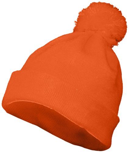 Augusta Sportswear Pom Beanie (6816), Color 'Orange'