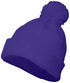 Augusta Sportswear Pom Beanie (6816), Color 'Purple'