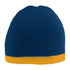 Augusta Sportswear Two-Tone Knit Beanie (6820), Color 'Navy/Gold'