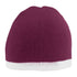 Augusta Sportswear Two-Tone Knit Beanie (6820), Color 'Maroon/White'
