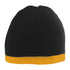 Augusta Sportswear Two-Tone Knit Beanie (6820), Color 'Black/Gold'