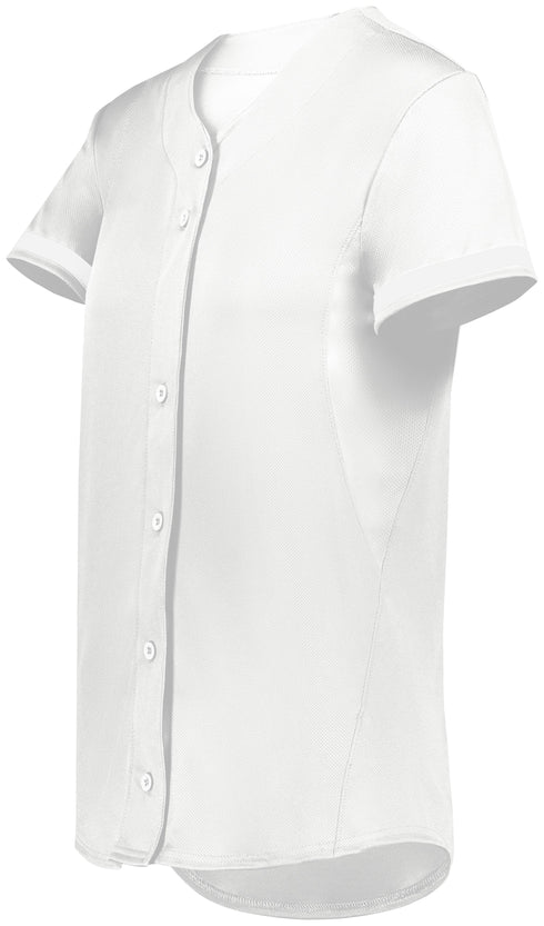 Augusta Sportswear Girls Cutter+ Full Button Softball Jersey