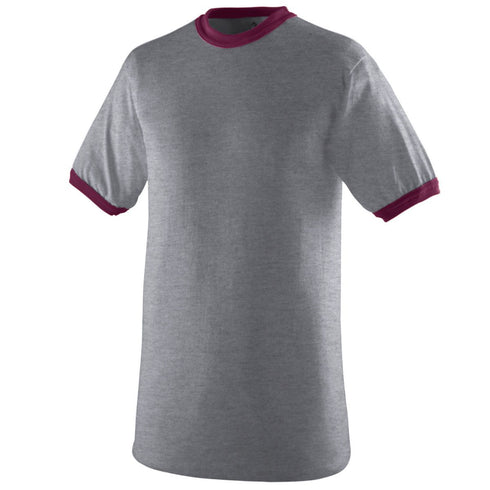 Augusta Sportswear Ringer T-Shirt (710), Color 'Athletic HeatherMaroon'