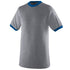 Augusta Sportswear Ringer T-Shirt (710), Color 'Athletic Heather/Royal'