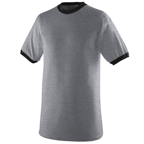 Augusta Sportswear Ringer T-Shirt (710), Color 'Athletic Heather/Black'