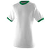 Augusta Sportswear Ringer T-Shirt (710), Color 'WhiteKelly'