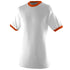 Augusta Sportswear Ringer T-Shirt (710), Color 'White/Orange'