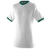 Augusta Sportswear Ringer T-Shirt (710), Color 'White/Dark Green'