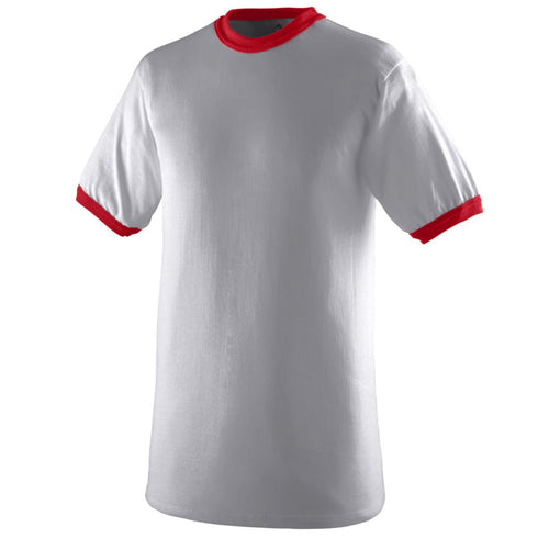Augusta Sportswear Youth-Ringer T-Shirt (711), Color 'Athletic Heather/Red'