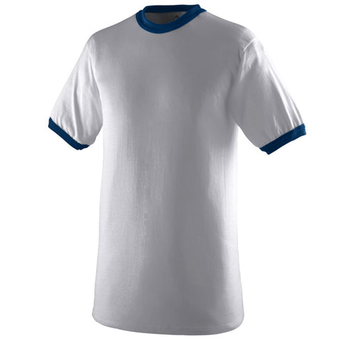 Augusta Sportswear Youth-Ringer T-Shirt (711), Color 'Athletic Heather/Navy'