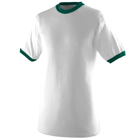 Augusta Sportswear Youth-Ringer T-Shirt (711), Color 'White/Dark Green'
