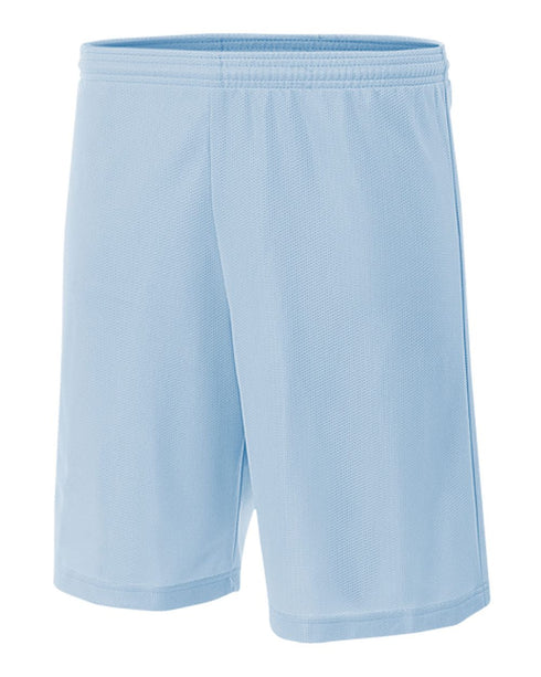 A4 9" Lined Micromesh Shorts (N5255), Color 'Light Blue'