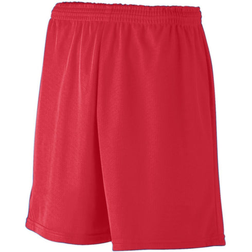 Augusta Sportswear Youth Mini Mesh League Short (734-C), Color 'Red'