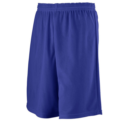 Augusta Sportswear Youth Longer Length Mini Mesh League Shorts (739-C), Color 'Purple'
