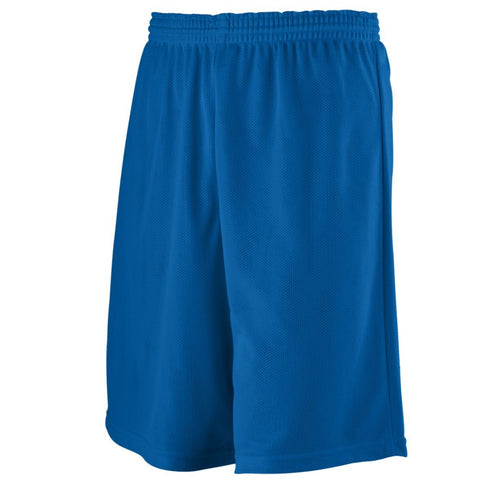 Augusta Sportswear Youth Longer Length Mini Mesh League Shorts (739-C), Color 'Royal'