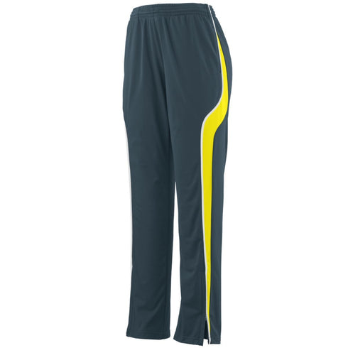Augusta Sportswear Ladies Rival Pant (7716-C), Color 'Slate/Power Yellow/White'