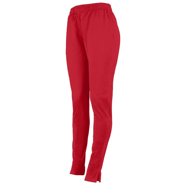 Augusta Sportswear Ladies Tapered Leg Pant (7733), Color 'Red'