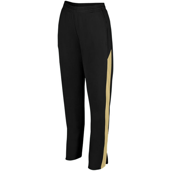 Augusta Sportswear Ladies Medalist Pant 2.0 (7762), Color 'Black/Vegas Gold'