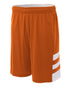 A4 8" Reversible Speedway Short (NB5334), Color 'Orange/White'