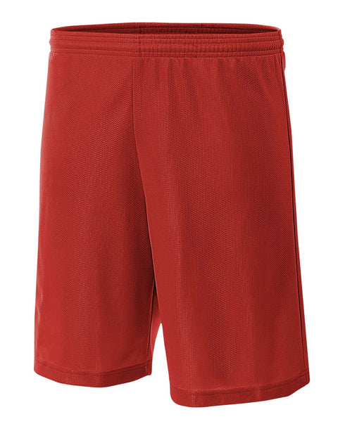 A4 Youth 6" Lined Micromesh Shorts (NB5184), Color 'Scarlet'
