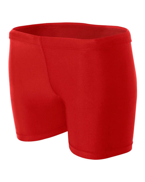 A4 Women's 4" Compression Short (NW5313), Color 'Scarlet'