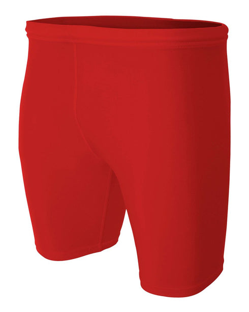 A4 8" Compression Short (N5259), Color 'Scarlet'