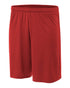A4 Youth 7" Cooling Performance Power Mesh Short (NB5281), Color 'Scarlet'
