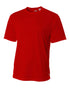 A4 Men's Short Sleeve Crew Birds Eye Mesh Tee (N3252), Color 'Scarlet'