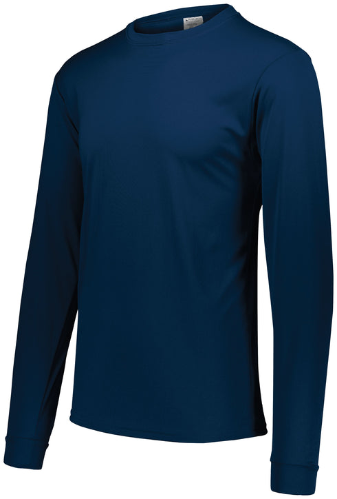 Augusta Sportswear Youth Wicking Long Sleeve T-Shirt (789-C), Color 'Navy'