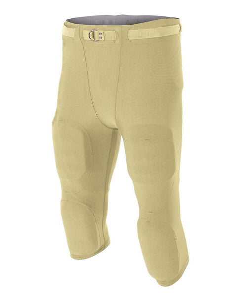 A4 Men's Flyless Football Pant (N6181), Color 'Vegas Gold'