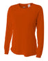 A4 Women's Long Sleeve Performance Crew, Sizes 2XL-4XL (NW3002), Color 'Athletic Orange'