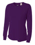 A4 Women's Long Sleeve Performance Crew, Sizes 2XL-4XL (NW3002), Color 'Purple'