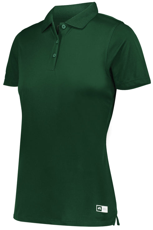 Russell Athletic Ladies Essential Polo (7EPTUX), Color 'Dark Green'