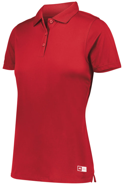 Russell Athletic Ladies Essential Polo (7EPTUX), Color 'True Red'