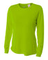 A4 Women's Long Sleeve Performance Crew, Sizes 2XL-4XL (NW3002), Color 'Lime'