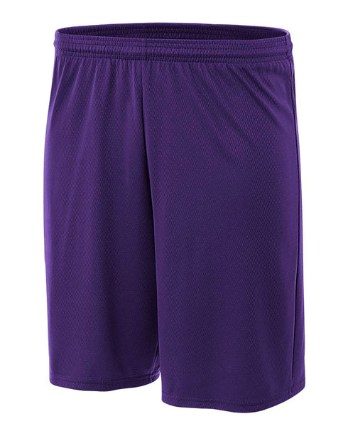 A4 Youth 7" Cooling Performance Power Mesh Short (NB5281), Color 'Purple'