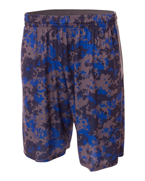 A4 8" Camo Performance Short (NB5322), Color 'Royal Camo'