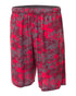 A4 8" Camo Performance Short (NB5322), Color 'Scarlet Camo'