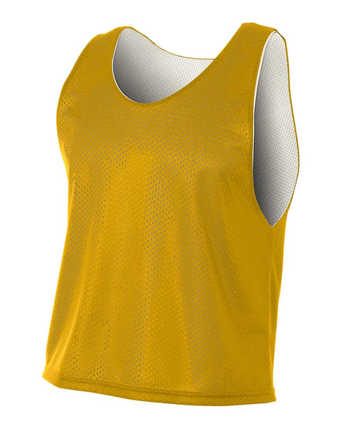A4 Youth Lacrosse Reversible Practice Jersey (NB2274), Color 'Gold/White'